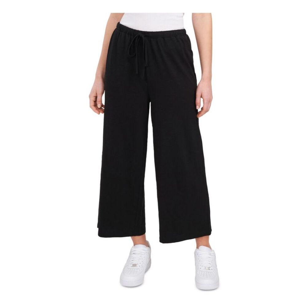 RILEY&RAE Womens Black Stretch Tie Sheer Wide Leg Pants S